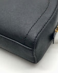 Marc Jacobs Sleek Black Saffiano Leather Dome Crossbody Bag