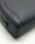 Marc Jacobs Sleek Black Saffiano Leather Dome Crossbody Bag