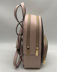 Michael Kors Brown & Pink Monogram Coated Canvas Jaycee Backpack