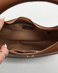 Kate Spade Brown Pebbled Leather Kayla Crescent Shoulder Bag