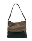 Brighton Brown & Black Leather Color-block Shoulder Bag