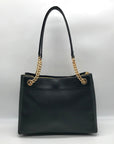 Michael Kors Black Saffiano Leather Lori Chain Tote Bag