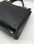 Michael Kors Black Saffiano Leather Lori Chain Tote Bag