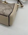 Kate Spade Dark Beige Spade Flower PVC Mini Top Handle Crossbody