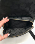 Michael Kors Black Nylon Leopard Print Bex Backpack