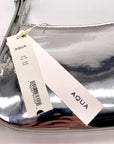 Aqua Silver Metallic Mini Handbag