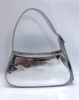 Aqua Silver Metallic Mini Handbag
