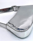 Aqua Silver Metallic Mini Handbag