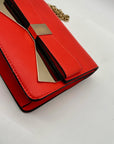 Unbranded Burnt Orange Faux Leather Crossbody Bag