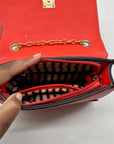Unbranded Burnt Orange Faux Leather Crossbody Bag