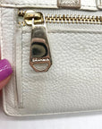 Brahmin White & Macaroon Lady Vineyard Croc-Embossed Leather Melbourne Wallet