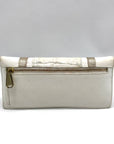 Brahmin White & Macaroon Lady Vineyard Croc-Embossed Leather Melbourne Wallet