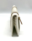 Brahmin White & Macaroon Lady Vineyard Croc-Embossed Leather Melbourne Wallet