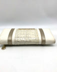 Brahmin White & Macaroon Lady Vineyard Croc-Embossed Leather Melbourne Wallet