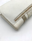 Brahmin White & Macaroon Lady Vineyard Croc-Embossed Leather Melbourne Wallet