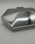 Nina Silver Faux Leather Metallic Crossbody/Clutch
