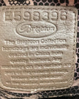 Brighton Metallic Silver Leather Messenger Crossbody Bag