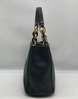 Michael Kors Black Saffiano Leather Cynthia Convertible Satchel Bag