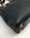 Michael Kors Black Saffiano Leather Cynthia Convertible Satchel Bag