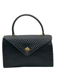 Bally Black Quilted Leather Top Handle Handbag