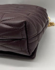 I.N.C. International Concepts Purple Faux Leather Soft Ajae Quilted Shoulder Bag