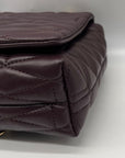 I.N.C. International Concepts Purple Faux Leather Soft Ajae Quilted Shoulder Bag