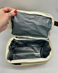 Mickie Beige Fabric Lunch Tote Bag