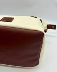 Mickie Beige Fabric Lunch Tote Bag