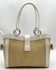 Coach Straw Raffia And Leather Vintage Legacy Shoulder Bag M7904