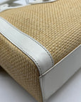 Coach Straw Raffia And Leather Vintage Legacy Shoulder Bag M7904