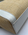 Coach Straw Raffia And Leather Vintage Legacy Shoulder Bag M7904