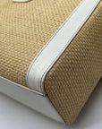 Coach Straw Raffia And Leather Vintage Legacy Shoulder Bag M7904