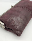 Hobo Purple Leather Lauren Clutch