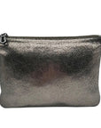 Marc Jacobs Dark Glossy Gray Zip Pouch