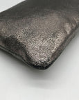 Marc Jacobs Dark Glossy Gray Zip Pouch