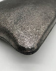 Marc Jacobs Dark Glossy Gray Zip Pouch