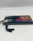 Brighton Red Pebbled Leather Blossom Hill Rouge Card Wristlet