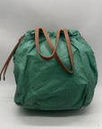 Prada Green Leather Shoulder Bag