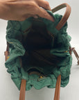 Prada Green Leather Shoulder Bag