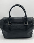 Nine West Black Pebbled Faux Leather Satchel Bag