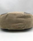 Kate Spade Silver and Beige Linen Hobo Bag