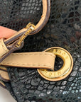 Michael Kors Jet Set Black Embossed Python Tote