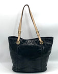 Michael Kors Jet Set Black Embossed Python Tote
