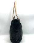 Michael Kors Jet Set Black Embossed Python Tote