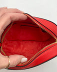 Tory Burch Orange Saffiano Leather Robinson Round Crossbody Bag