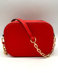Tory Burch Orange Saffiano Leather Robinson Round Crossbody Bag