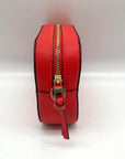 Tory Burch Orange Saffiano Leather Robinson Round Crossbody Bag
