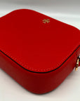 Tory Burch Orange Saffiano Leather Robinson Round Crossbody Bag