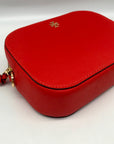 Tory Burch Orange Saffiano Leather Robinson Round Crossbody Bag