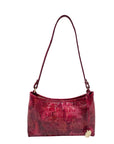 Brahmin Petunia Melbourne Croc Embossed Leather Anytime Shoulder Bag